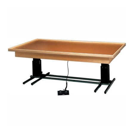 Fabrication Enterprises Deluxe Electric Hi-Low Raised Rim Platform Table, 96"L x 72"W x 23" - 32"H 15-2074